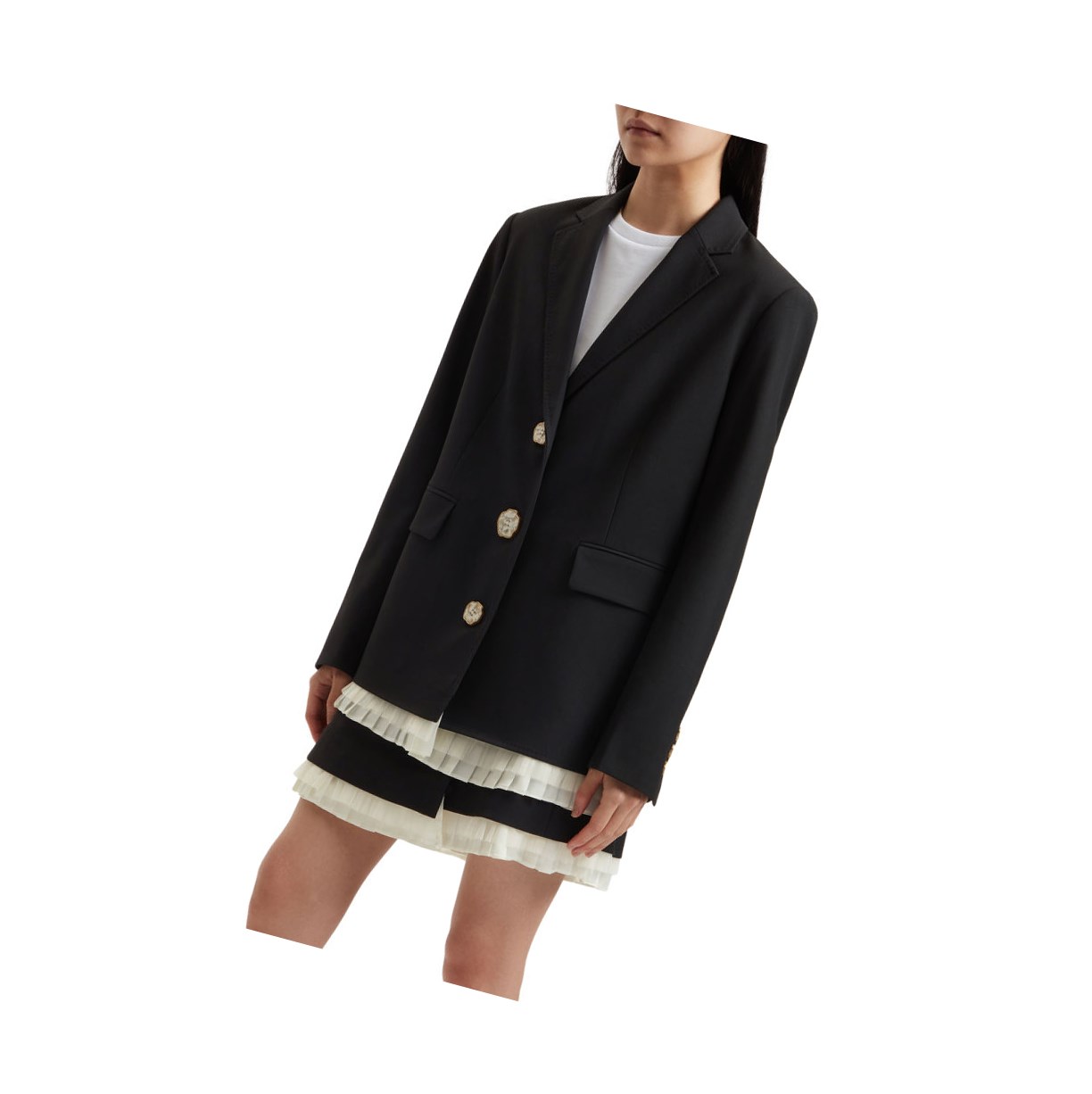 Blazer A BATHING APE Bape Buttoned Blazer Noir Femme France | TRW-60840438