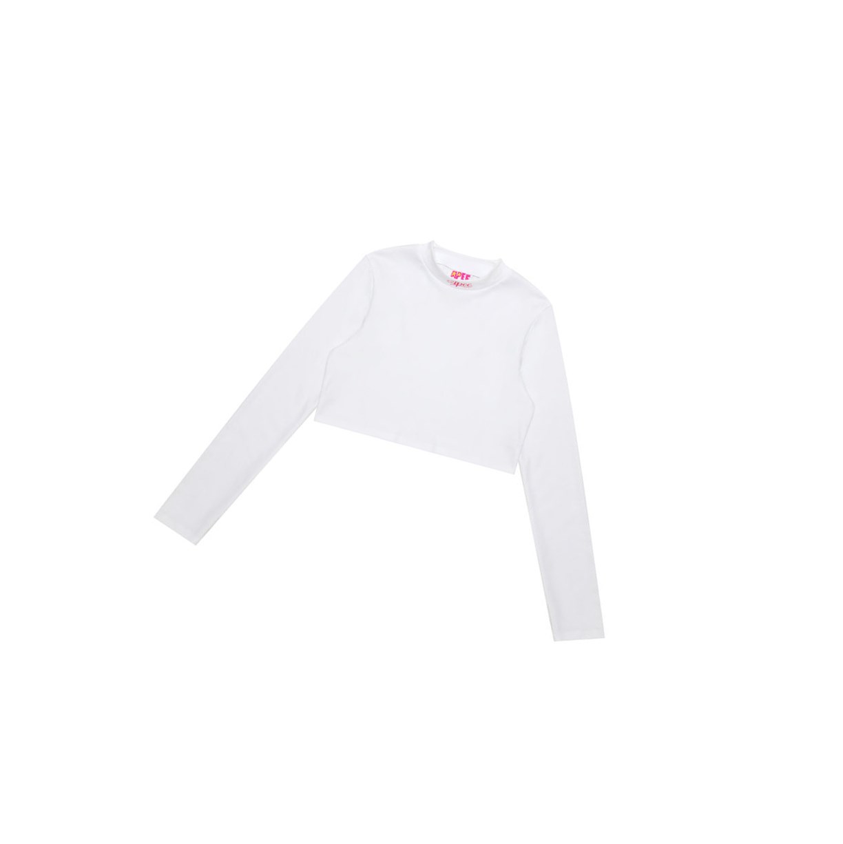 Chemisier A BATHING APE Bape Cropped Turtle Neck Top Long Sleeve Blanche Femme France | MNB-04363727