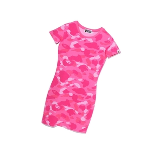 Peignoir A BATHING APE Bape Color Camo Bodycon Tee Onepiece Mini Rose Femme France | KQV-44107654