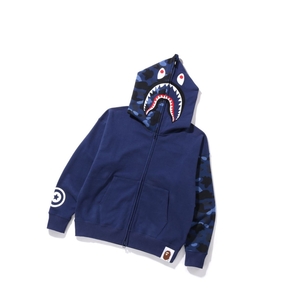 Sweat à Capuche A BATHING APE Bape Color Camo Giant Shark Loose Fit Full Zip Throughs Bleu Homme France | VFU-03918078