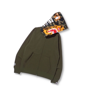 Sweat à Capuche A BATHING APE Bape Tiger Full Zip Throughs Vert Homme France | MBA-37698377