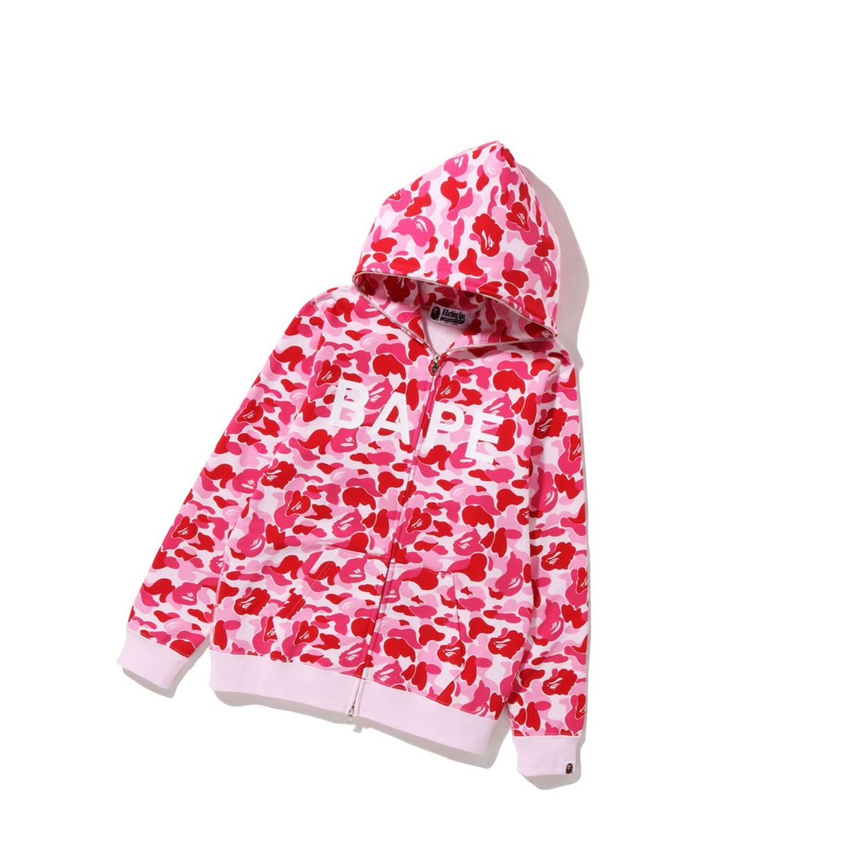 Sweat à Capuche A BATHING APE Bape Abc Camo Bape Full Zip Rose Femme France | EDX-49730433