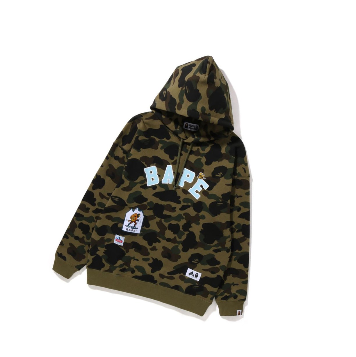 Sweat à Capuche A BATHING APE Bape Multi Label 1st Camo Oversized Vert Femme France | WYV-18214520