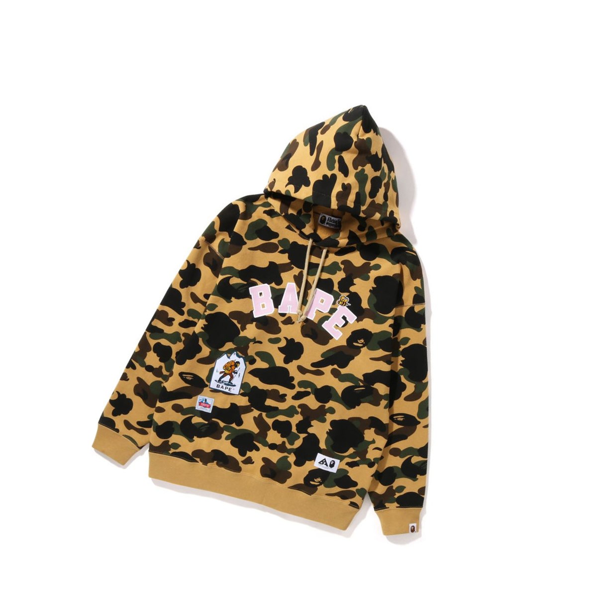 Sweat à Capuche A BATHING APE Bape Multi Label 1st Camo Oversized Jaune Femme France | PBP-12019115