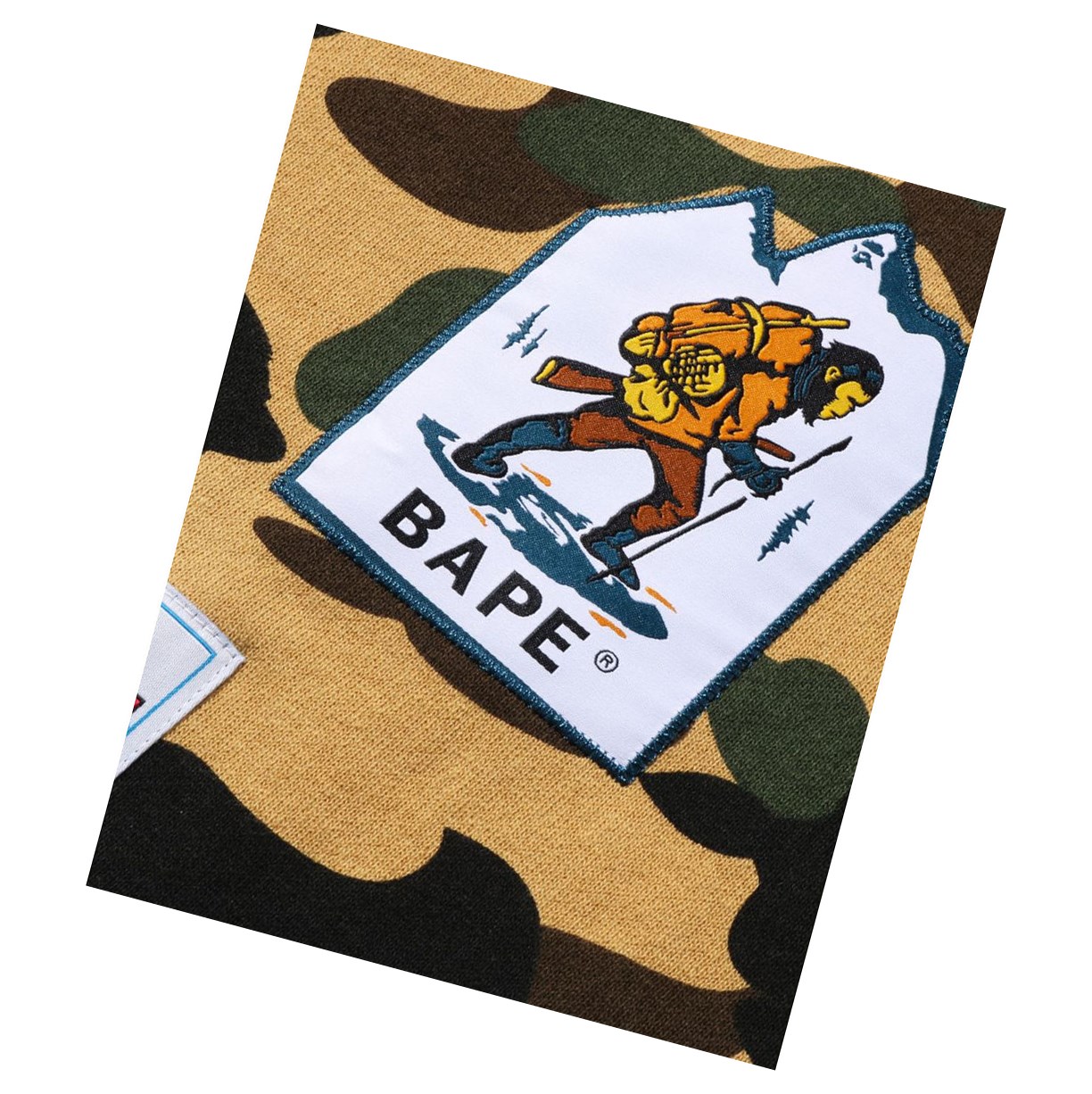 Sweat à Capuche A BATHING APE Bape Multi Label 1st Camo Oversized Jaune Femme France | PBP-12019115