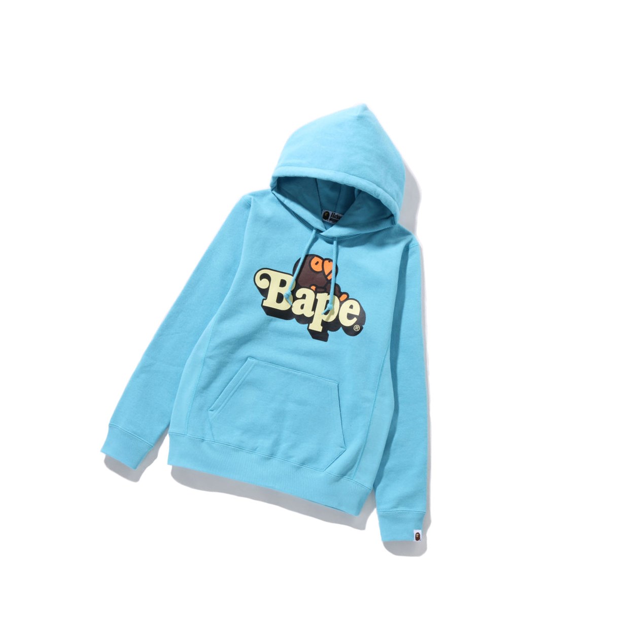 Sweat à Capuche A BATHING APE Bape Milo On Bape Pullover Bleu Clair Femme France | OIA-62936892