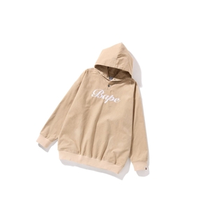 Sweat à Capuche A BATHING APE Bape Embroidery Corduroy Oversized Pullover Beige Femme France | BOL-98973578