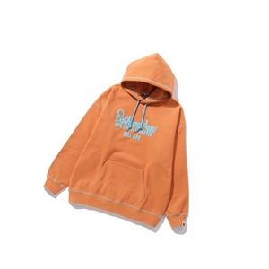 Sweat à Capuche A BATHING APE Bape Color Stitching Oversized Pullover Orange Femme France | QJI-61255550