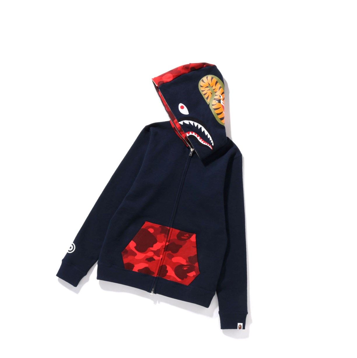 Sweat à Capuche A BATHING APE Bape Color Camo Shark Full Zip Throughs Bleu Femme France | NDR-42086030