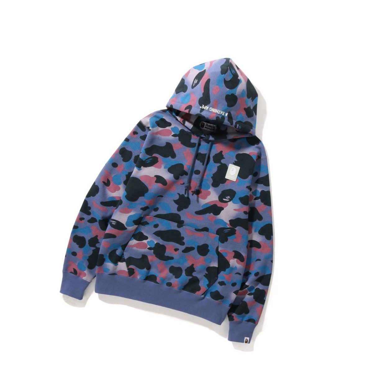 Hoodies A BATHING APE Bape Grid Camo Pullover Violette Homme France | FWH-14693108