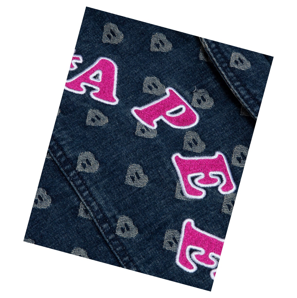 Vestes A BATHING APE Bape Patterned Denim Thin Denim Femme France | FZN-48802322