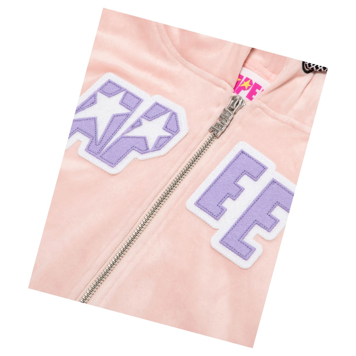 Vestes A BATHING APE Bape Velour Zip Throughs Rose Femme France | VQE-63958099