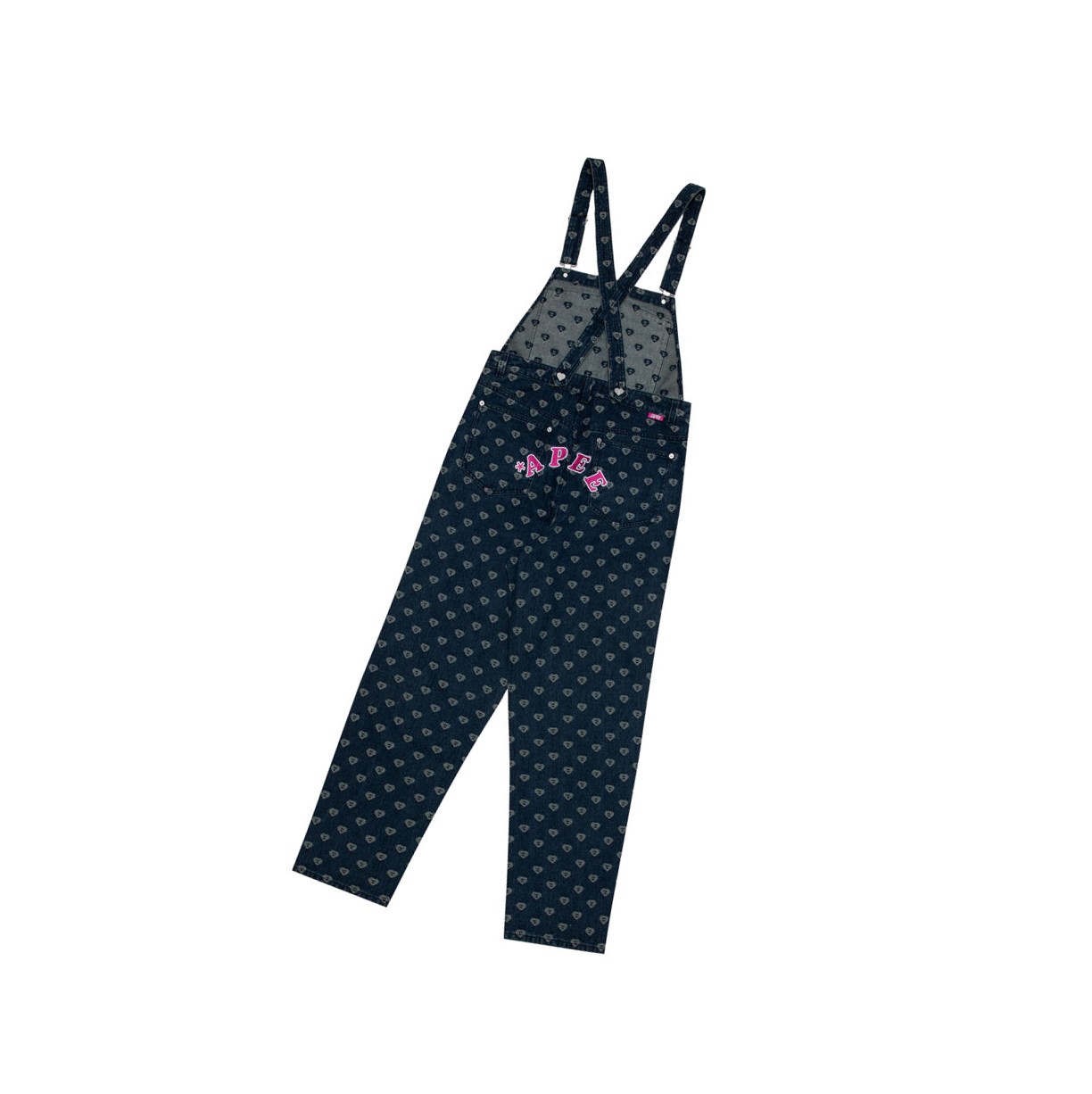 Jumpsuits A BATHING APE Bape Patterned Denim Dungaree Jumpsuits Denim Femme France | LJH-00836723