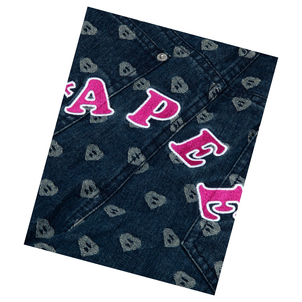 Jumpsuits A BATHING APE Bape Patterned Denim Dungaree Jumpsuits Denim Femme France | LJH-00836723