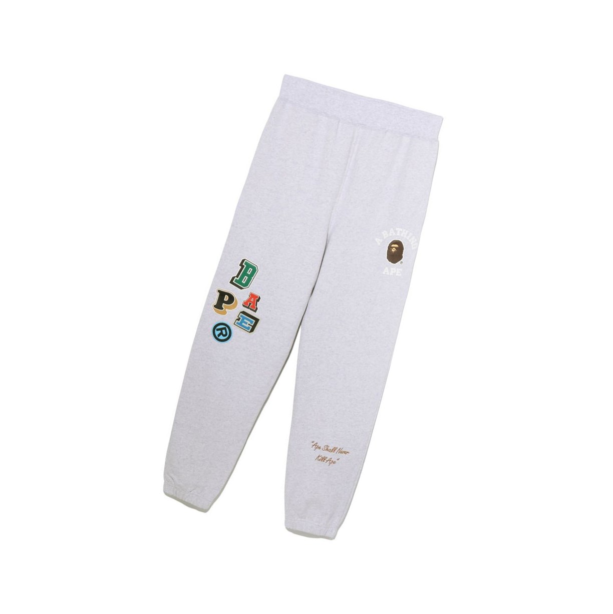 Pantalon A BATHING APE Bape Multi Fonts Long Grise Homme France | JNA-48430869