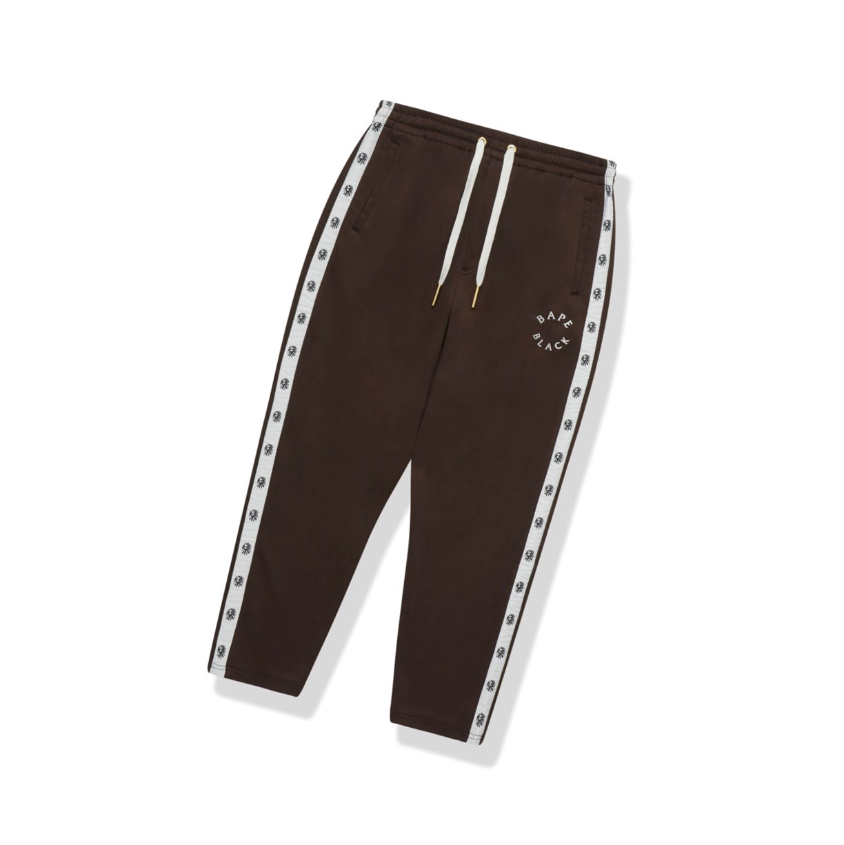 Pantalon A BATHING APE Bape Logo Piste Long Kaki Foncé Homme France | HTC-69738888