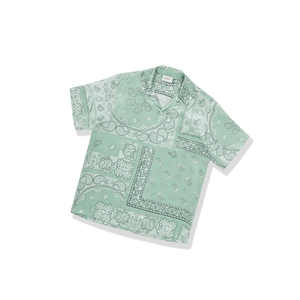 Chemises A BATHING APE Bape Paisley Print Corta Sleeve Vert Clair Homme France | DSJ-22940429