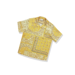 Chemises A BATHING APE Bape Paisley Print Corta Sleeve Jaune Homme France | TRS-02697583