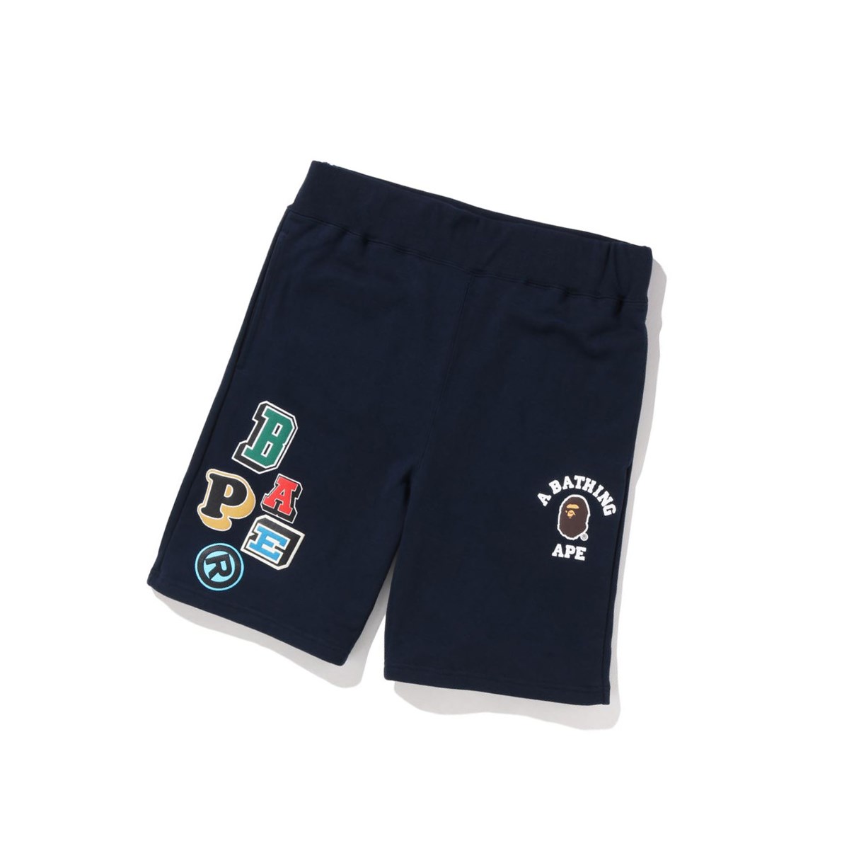 Shorts A BATHING APE Bape Multi Fonts Sweat Bleu Marine Bleu Homme France | NCA-91861273