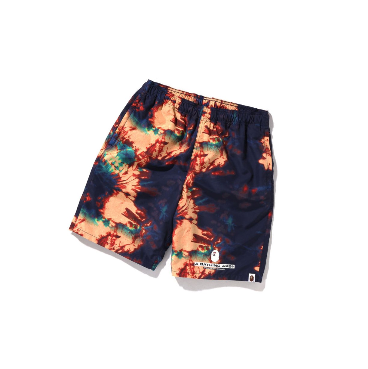 Shorts A BATHING APE Bape Tie-dye Beach Bleu Marine Bleu Homme France | EBG-97560436