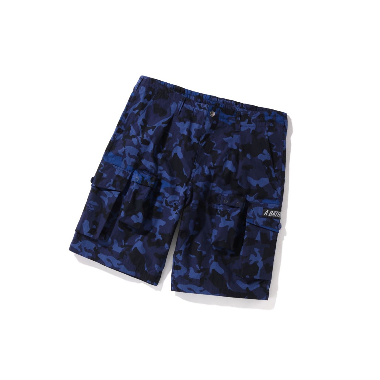 Shorts A BATHING APE Bape Sand Camo Multi Pocket Larges Fit Bleu Marine Bleu Homme France | FGD-21132220