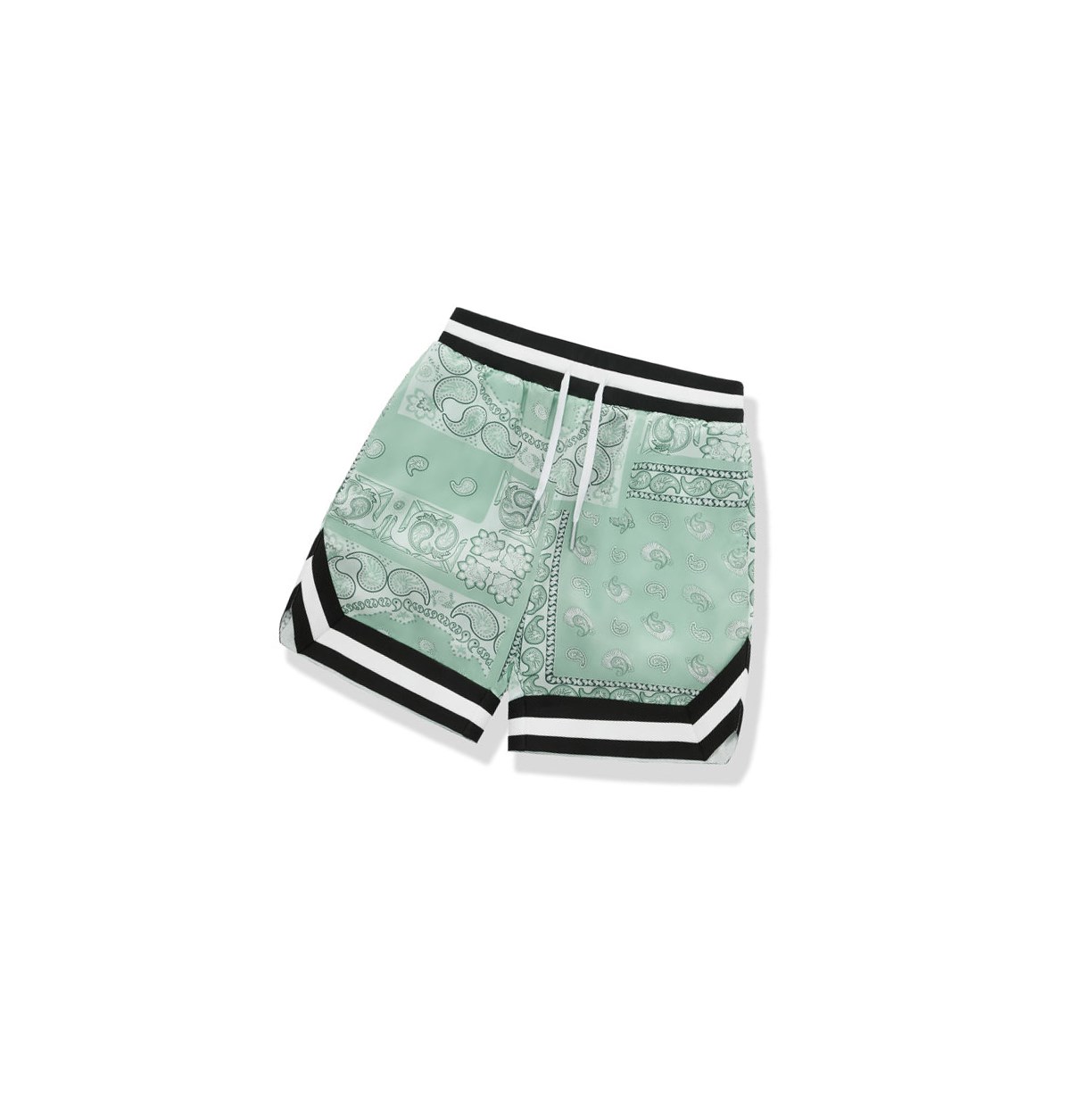 Shorts A BATHING APE Bape Paisley Print Vert Clair Homme France | PSX-14638202