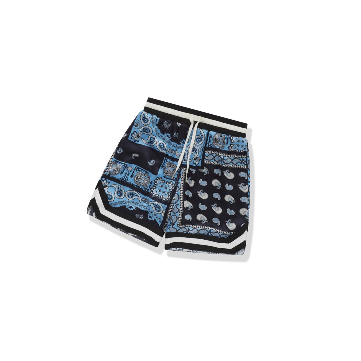 Shorts A BATHING APE Bape Paisley Print Bleu Homme France | CMH-01698149