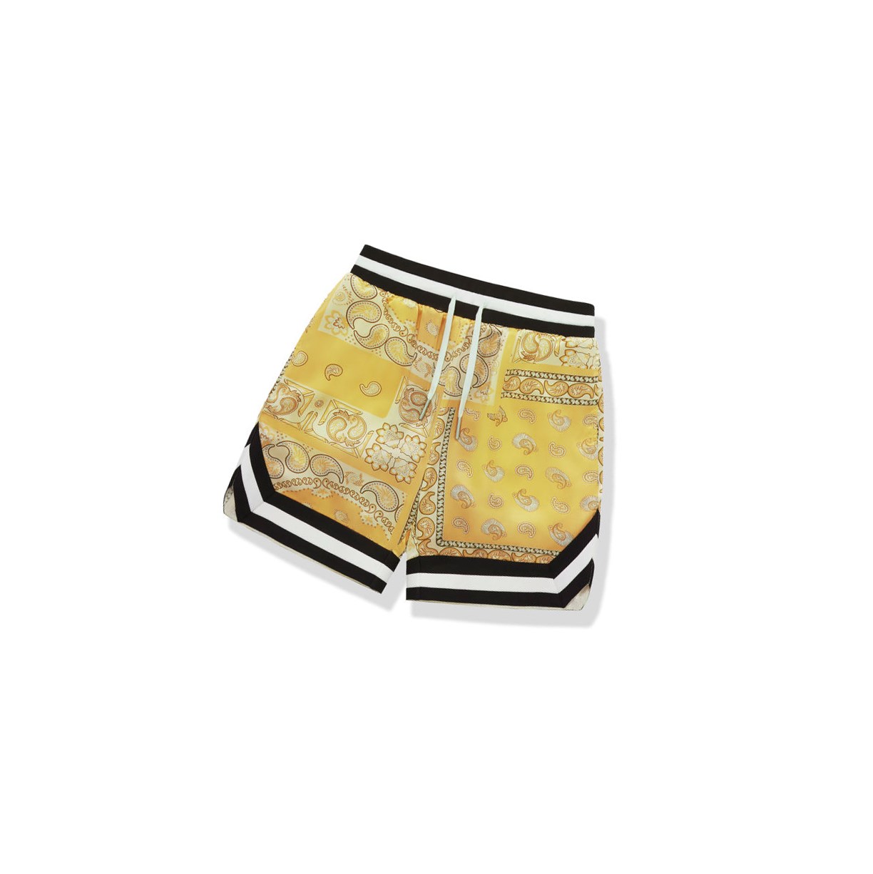 Shorts A BATHING APE Bape Paisley Print Jaune Homme France | ASN-51811571