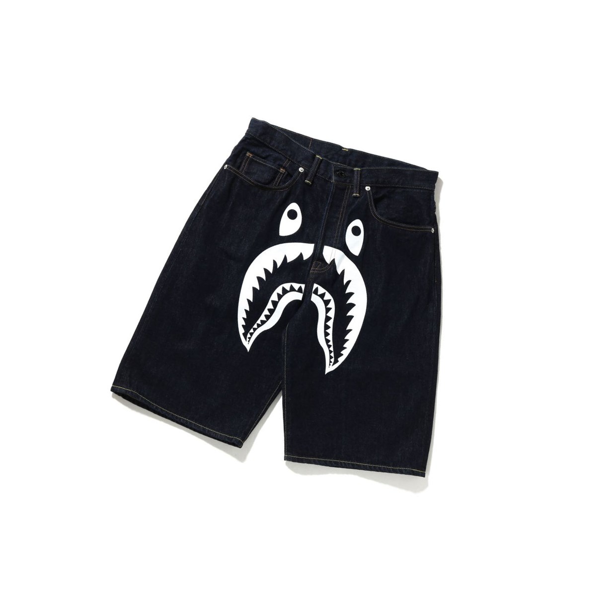 Shorts A BATHING APE Bape Shark Denim Denim Homme France | EAR-81518723