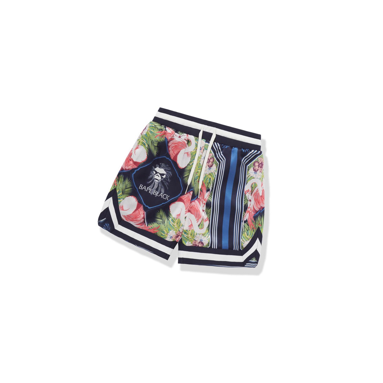 Shorts A BATHING APE Bape Floral Print Ape Head Bleu Homme France | ESE-38934259