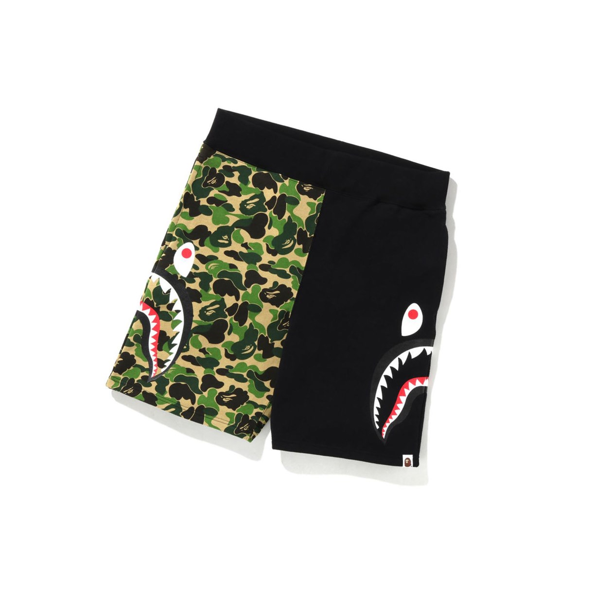 Shorts A BATHING APE Bape Abc Camo Side Shark Sweat Vert Homme France | XDW-88901864