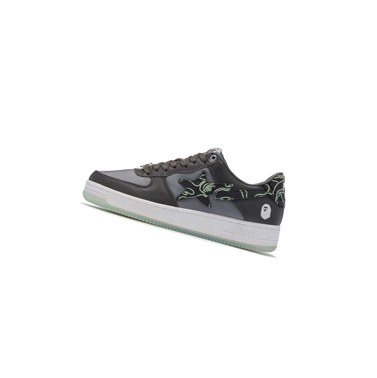 Baskets A BATHING APE Bape Sta #1 M2 Low Grise Foncé Homme France | LXC-82141545