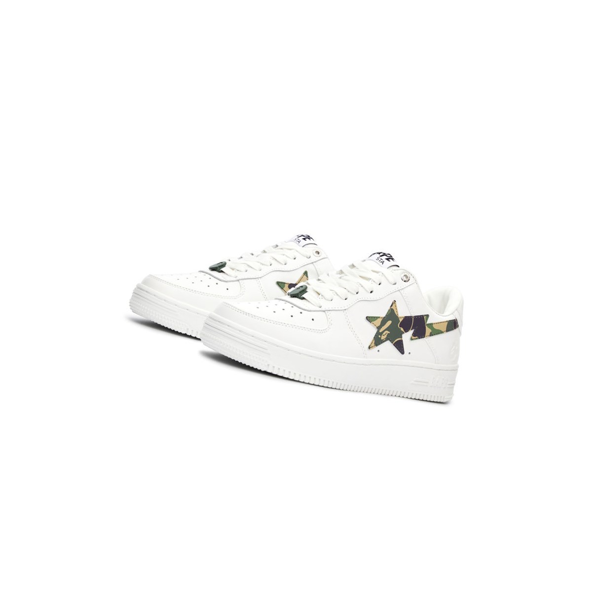 Baskets A BATHING APE Bape Sta? White / Abc Camo Low Vert Homme France | RBY-78620800