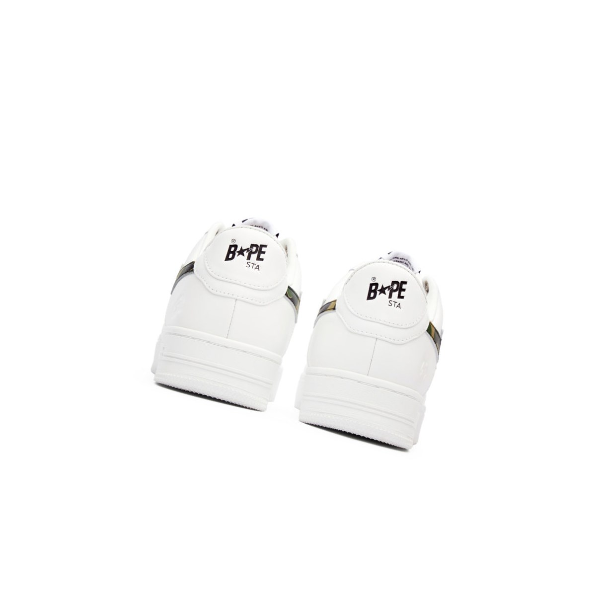 Baskets A BATHING APE Bape Sta? White / Abc Camo Low Vert Homme France | RBY-78620800