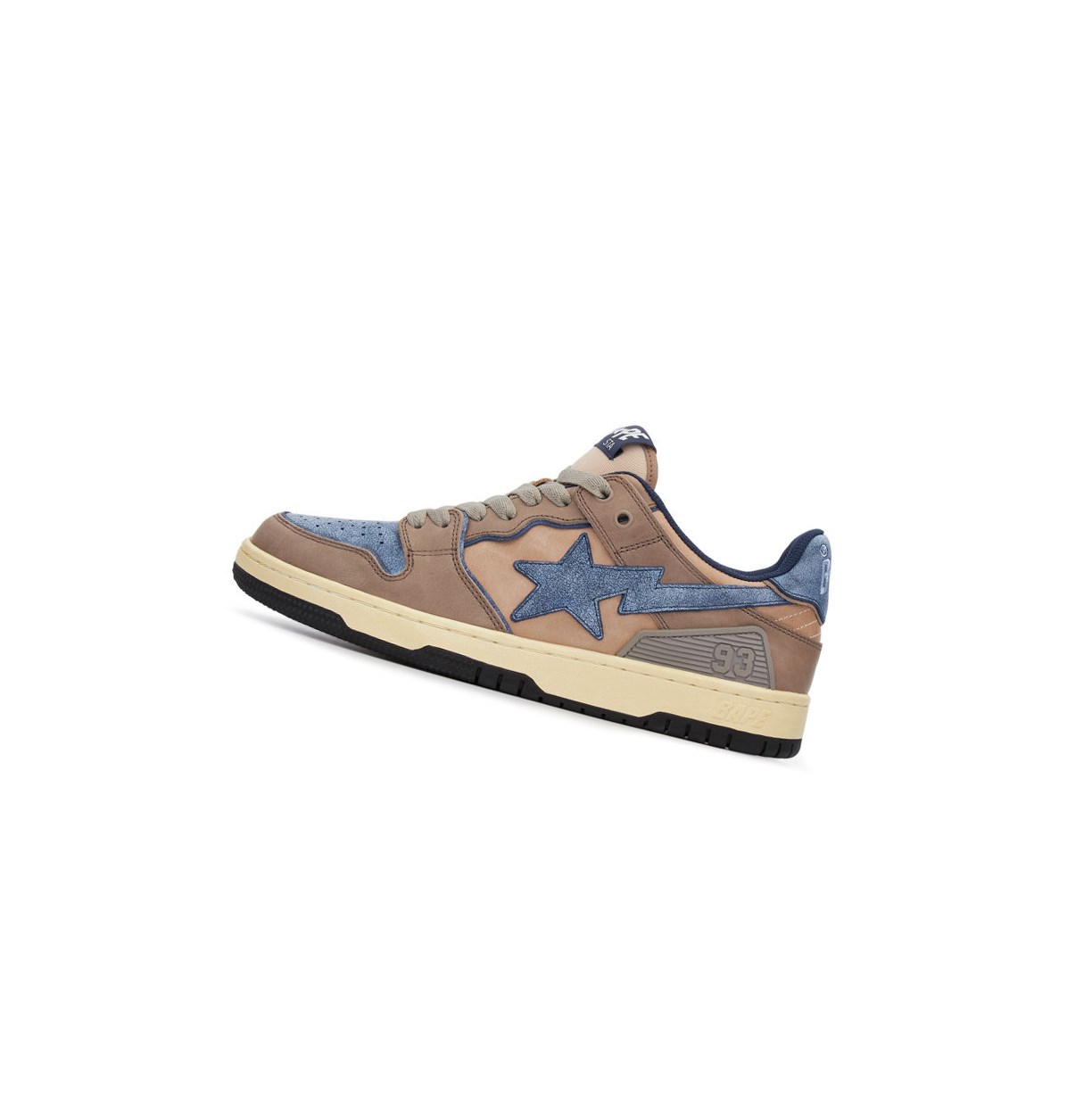 Baskets A BATHING APE Bape Sk8 Sta #3 M1 Low Grise Homme France | IBU-93918918