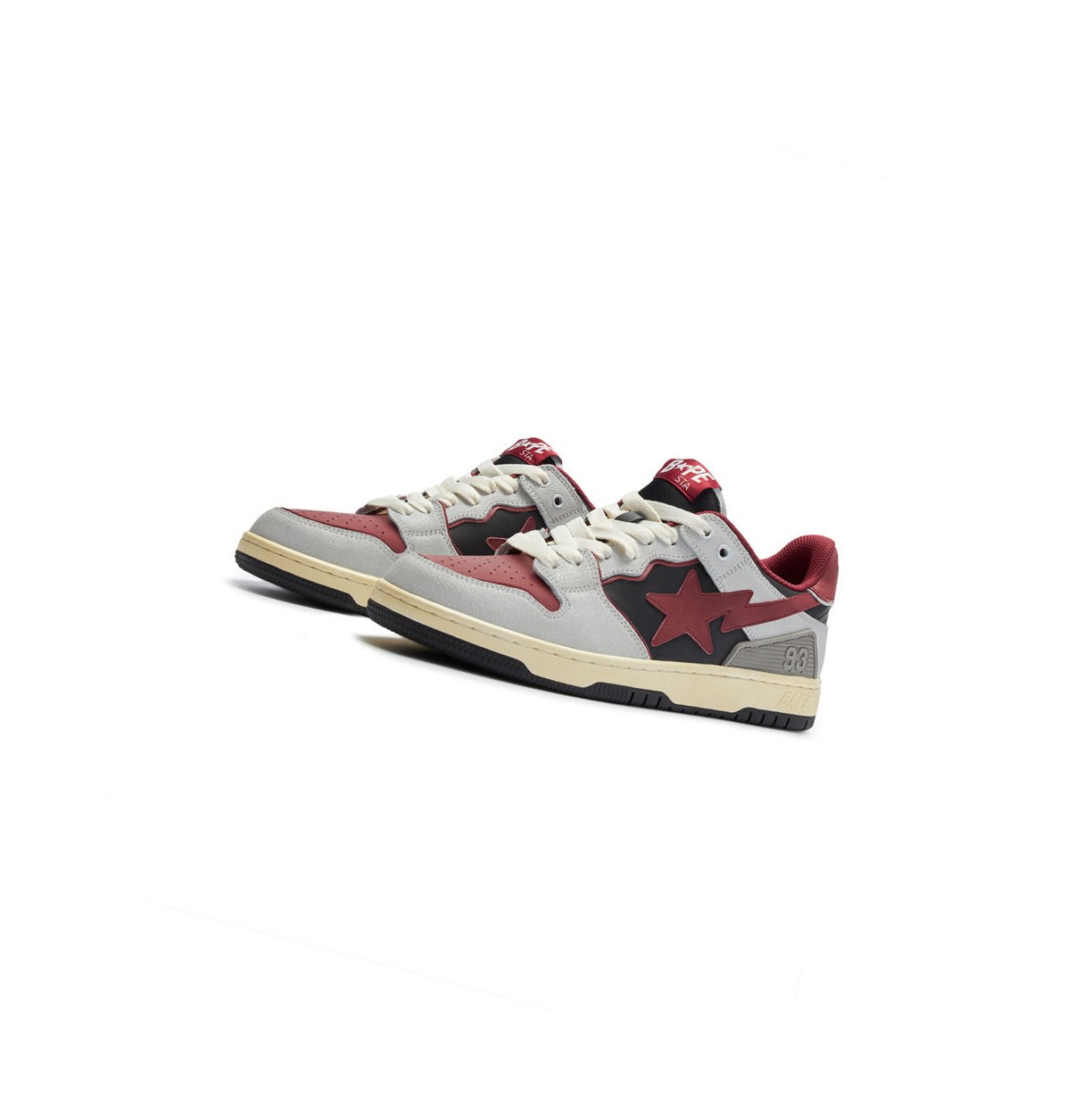 Baskets A BATHING APE Bape Sk8 Sta #4 M1 Low Blanche Homme France | IOF-74746899