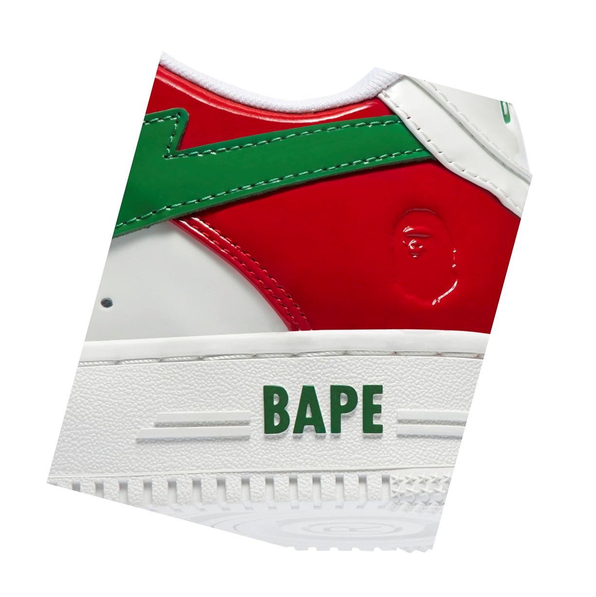 Baskets A BATHING APE Bape Sta M1 Low Vert Homme France | YPH-07420963