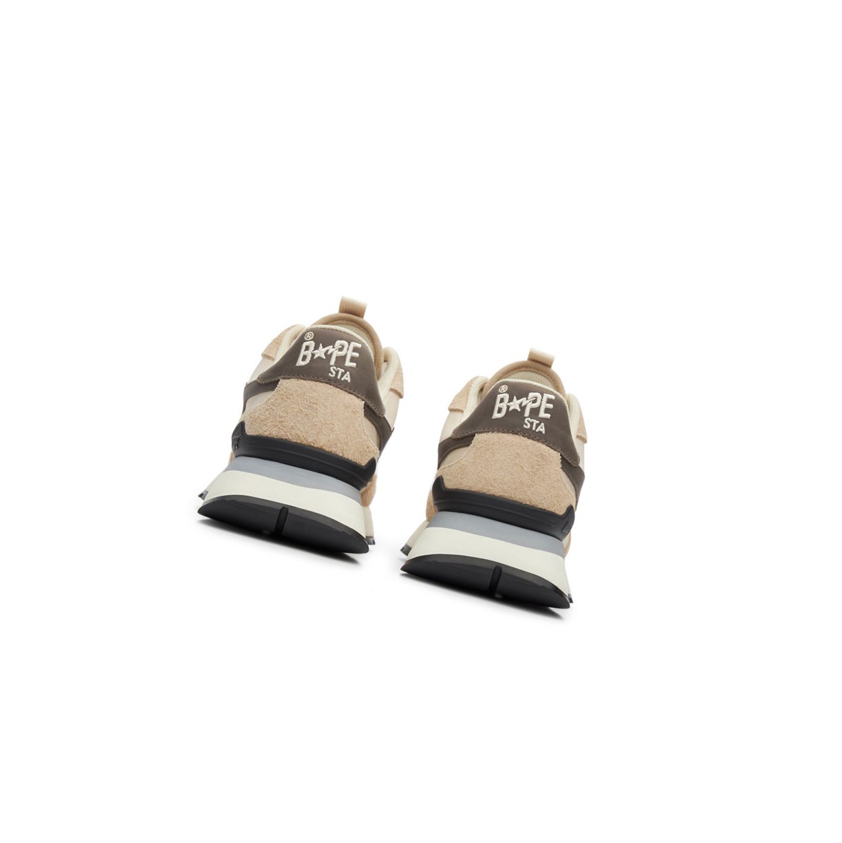 Baskets A BATHING APE Bape Route Sta Express #1 M2 Low Beige Homme France | XXN-89700947