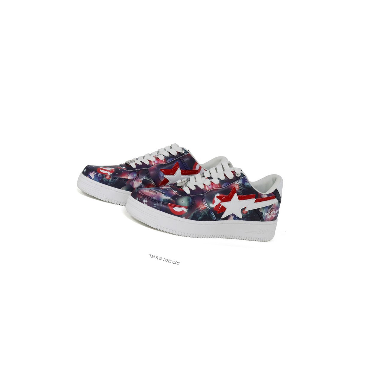 Baskets A BATHING APE Bape X Ghostbusters Camo Baby Milo Double Bape Sta? Low Mid Violette Homme France | IJS-20213743