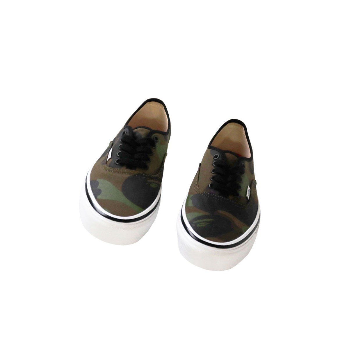 Baskets A BATHING APE Bape X Vans 1st Camo Authentic Low Vert Homme France | KAA-13646272