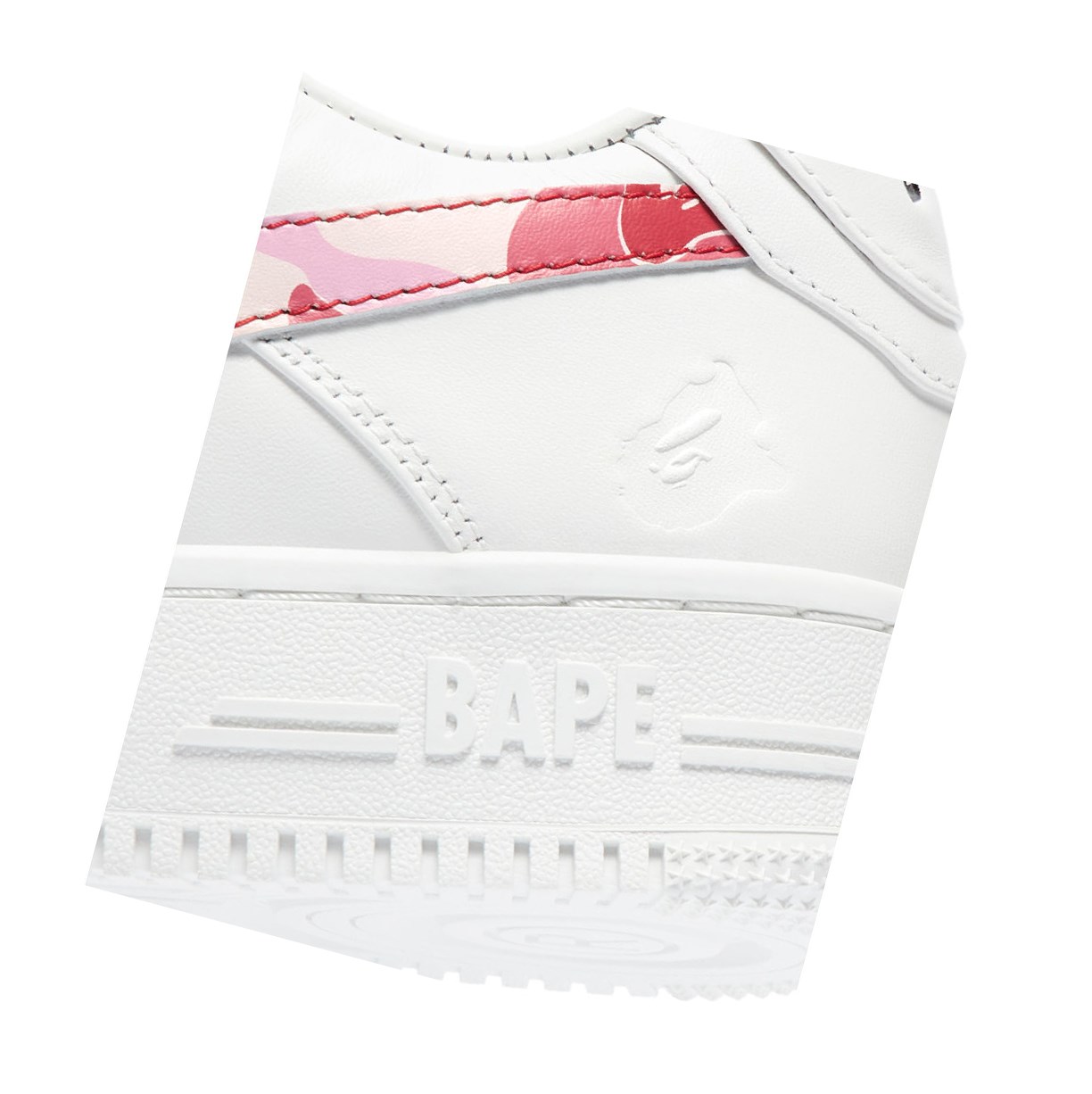 Baskets A BATHING APE Bape Sta? White / Abc Camo Low Rose Femme France | RAQ-58697882