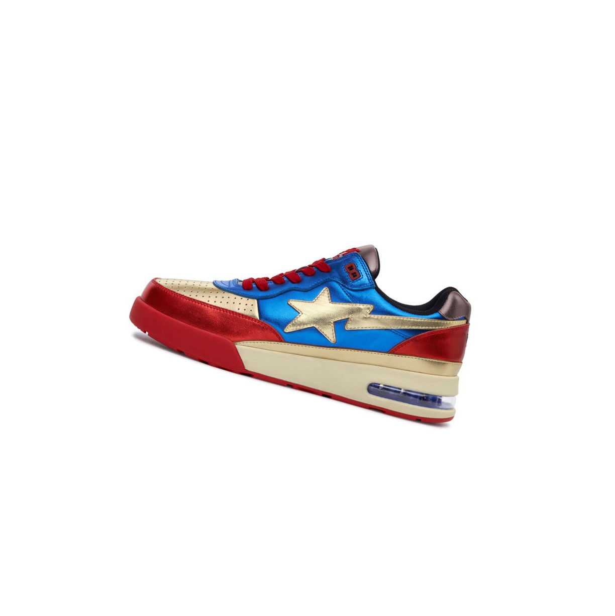 Baskets A BATHING APE Bape Route Sta Mid Bleu Femme France | ECR-13879052