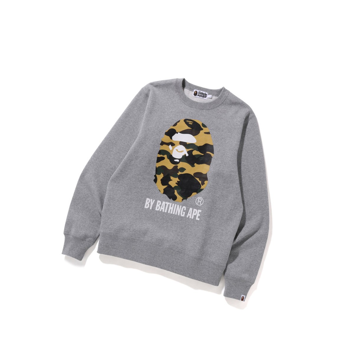 Sweats A BATHING APE Bape 1st Camo By Bathing Ape Crewneck Grise Homme France | AXI-17915009