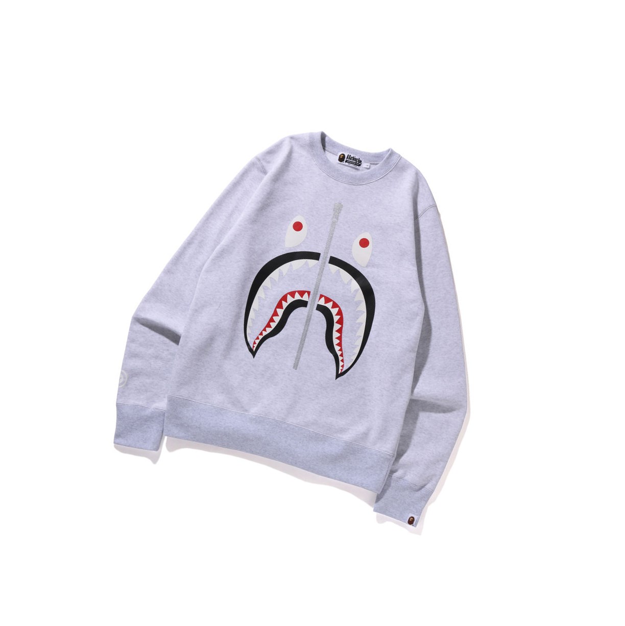 Sweats A BATHING APE Bape Shark Crewneck Grise Homme France | LCI-56083470