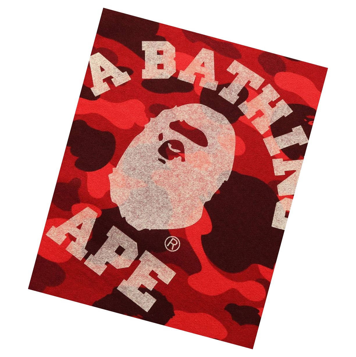 Sweats A BATHING APE Bape College Crazy Color Camo Raglan Crewneck Rouge Femme France | ZZV-11258168