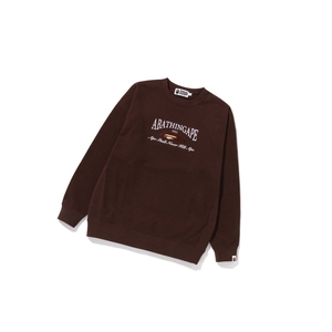 Sweats A BATHING APE Bape A Bathing Ape Embroidery Oversized Crewneck Marron Femme France | CRJ-71701122