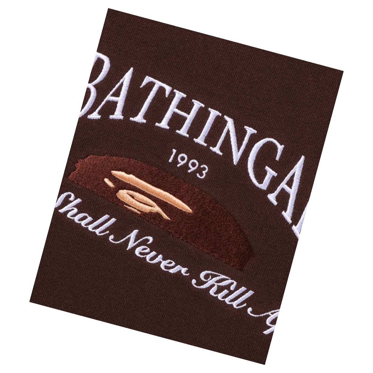 Sweats A BATHING APE Bape A Bathing Ape Embroidery Oversized Crewneck Marron Femme France | CRJ-71701122