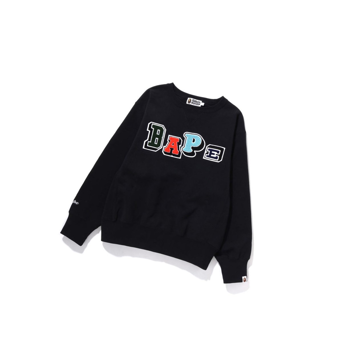 Sweats A BATHING APE Bape Multi Fonts Larges Crewneck Noir Femme France | AXR-40881517