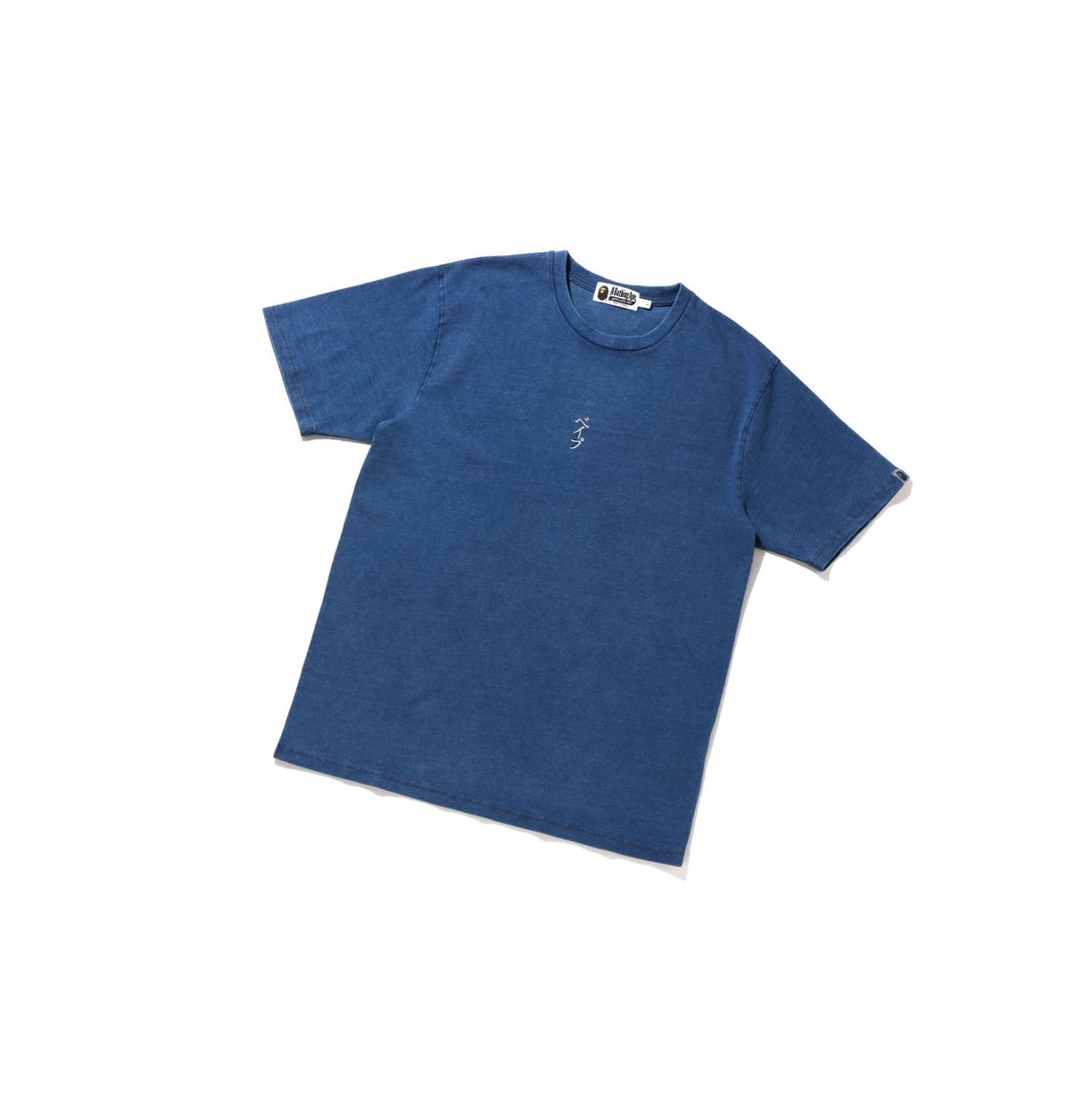 T Chemises A BATHING APE Bape Kamon Tee Corta Sleeve Bleu Homme France | MPG-81804170