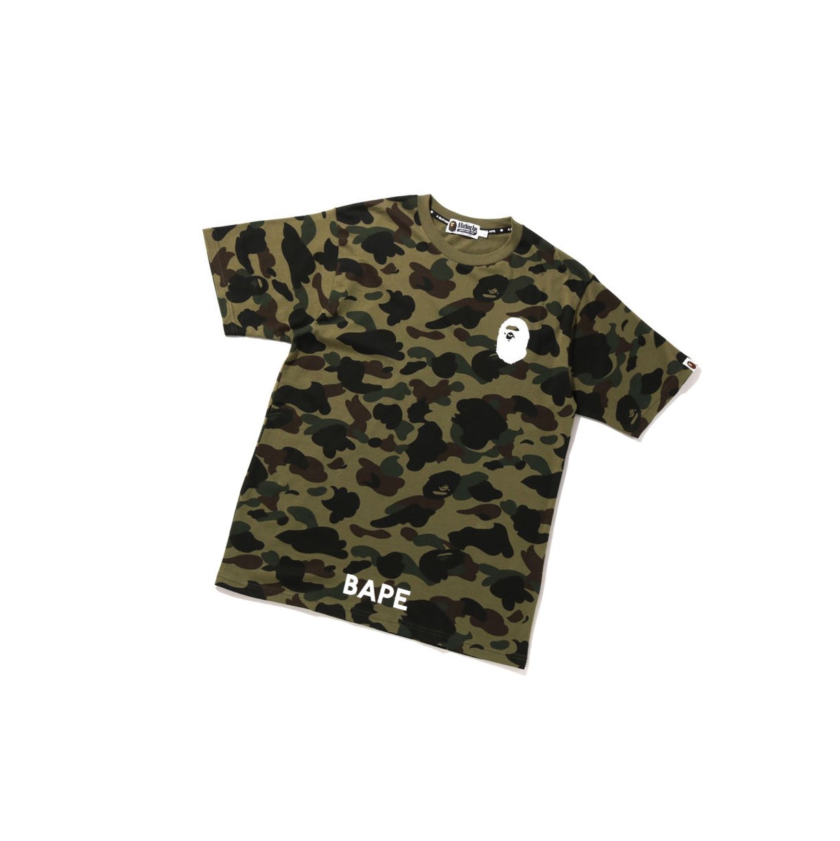 T Chemises A BATHING APE Bape 1st Camo Bathing Ape Tee Corta Sleeve Vert Homme France | OZP-94765095